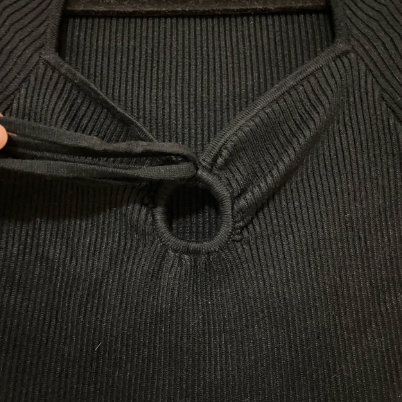 Abercrombie & Fitch Black Ribbed Long Sleeve Bodysuit - Picture 3 of 7